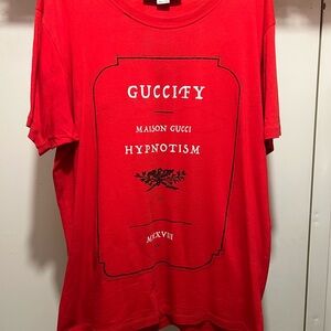 Gucci Red Graphic 'Guccify' Short Sleeve Tee